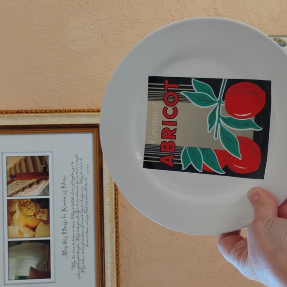 π SIROP DE CITRON or APRICOT PLATE Rosanna Retired 8β POP ART FUNKY DECOR - Picture 2 of 16